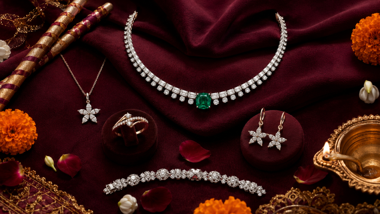 9 Navratri Diamond Jewellery Looks to Celebrate in Style