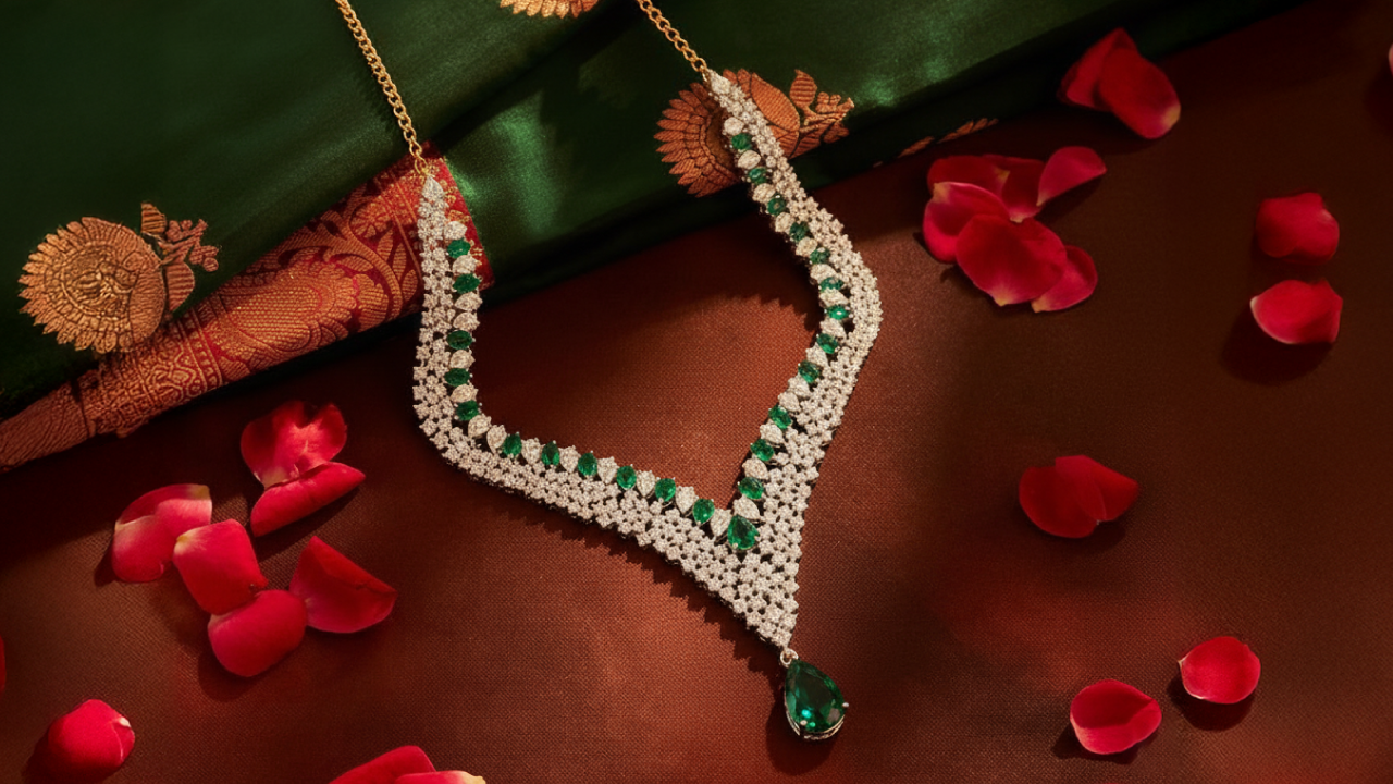 Bridal Diamond Necklace in Hyderabad– Classic Designs with Modern Elegance